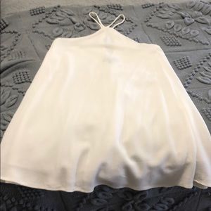 LULUS HIGH GEAR WHITE SHIFT DRESS